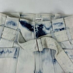 AGOLDE Aden Paperbag Utility Pants Oceania Women’s Size 27 Festival Bleached EUC